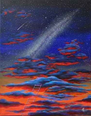 Картина под названием "«Иди за мечтой»" - Карина Апетова, Подлинное произведение искусства, Акрил Установлен на Деревянная п…