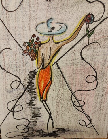 Картина под названием "Фантазия" - Карина Муляр, Подлинное произведение искусства, Карандаш