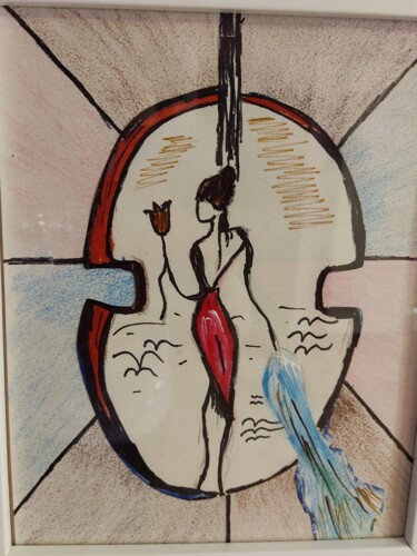 Peinture intitulée "Без названия" par Karina Muliar, Œuvre d'art originale, Crayon