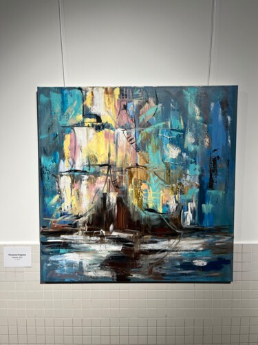 Peinture intitulée "“Корабль»" par Karina Pomazan, Œuvre d'art originale, Huile