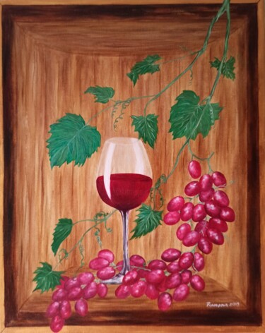 Картина под названием "Виноградная лоза" - Karina Romanova (Clementina), Подлинное произведение искусства, Масло Установлен…