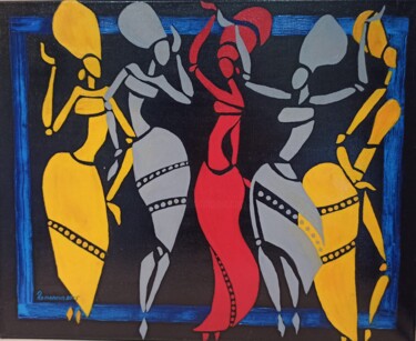 Картина под названием "Afro" - Karina Romanova (Clementina), Подлинное произведение искусства, Масло