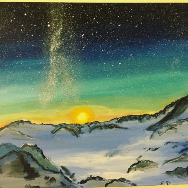 Картина под названием "Galaxy" - Екатерина Дронова, Подлинное произведение искусства, Акрил