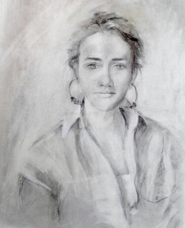 Drawing titled "Sylwia.jpg" by Karina Plachetka, Original Artwork, Pencil