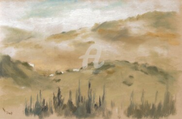 Malerei mit dem Titel "Crete landscape, Gr…" von Karina Plachetka, Original-Kunstwerk, Öl