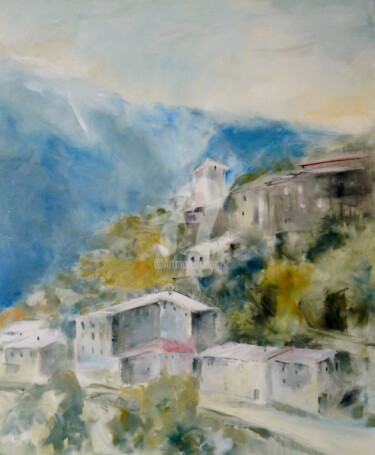 Peinture intitulée "South France Landsc…" par Karina Plachetka, Œuvre d'art originale, Huile