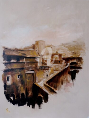 Malerei mit dem Titel "Rom Italy_2" von Karina Plachetka, Original-Kunstwerk, Öl