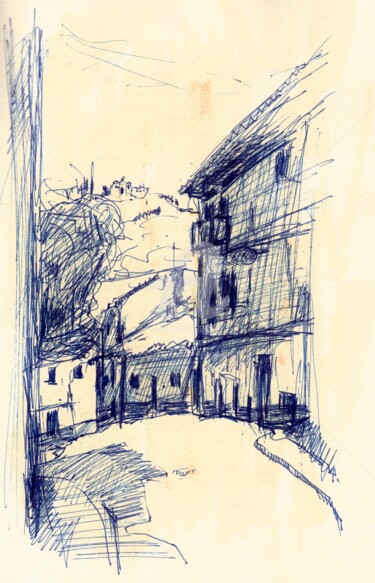 Drawing titled "Granada" by Karina Plachetka, Original Artwork, Ballpoint pen