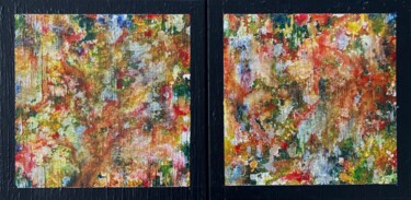 Malarstwo zatytułowany „Terres colorées” autorstwa Karina Y, Oryginalna praca, Akryl Zamontowany na Drewniana rama noszy