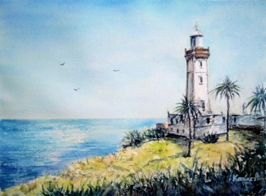 Painting titled "Tangier Light" by Karine Andriasyan, Original Artwork, Watercolor