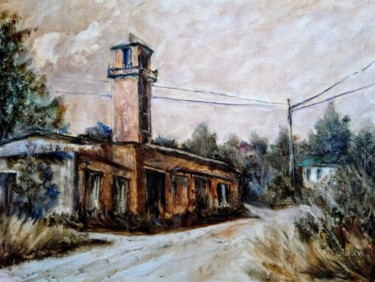 Painting titled "Abandoned Place" by Karine Andriasyan, Original Artwork, Oil