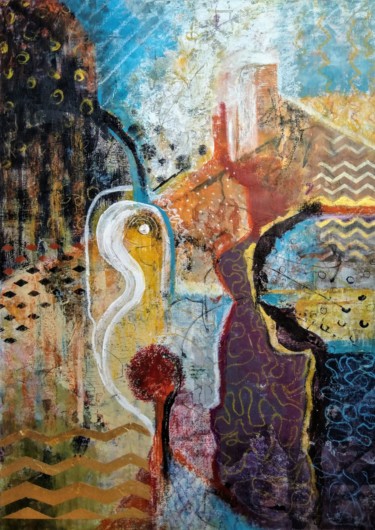 Painting titled "Indian Summer" by Karine Andriasyan, Original Artwork, Acrylic