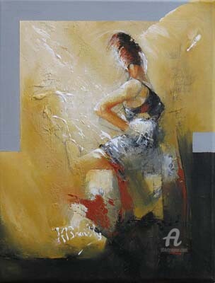 Painting titled "Ballet" by Karine Brailly, Original Artwork