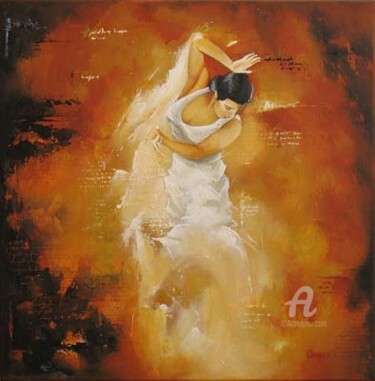 Painting titled "Voile de danse" by Karine Brailly, Original Artwork