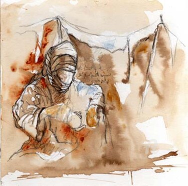 Peinture intitulée "Le vieux Marrakech" par Karine Brailly, Œuvre d'art originale