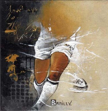 Malerei mit dem Titel "Jeu de jambe" von Karine Brailly, Original-Kunstwerk