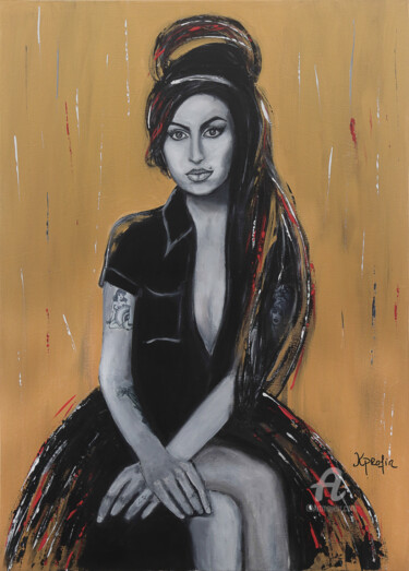 Pintura titulada "Amy winehouse" por Karine Colombani (KARINECO'ART), Obra de arte original, Acrílico