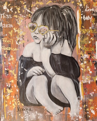 Painting titled "MISS AZEZA" by Karine Colombani (KARINECO'ART), Original Artwork, Acrylic