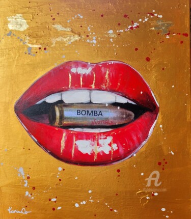 Malarstwo zatytułowany „BOMBA NUSTRALE” autorstwa Karine Colombani (KARINECO'ART), Oryginalna praca, Akryl