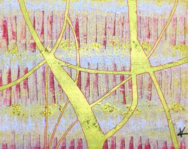 Картина под названием "AKA KINTSUGI" - Karine D'Arlhac, Подлинное произведение искусства, Акрил Установлен на Деревянная рам…