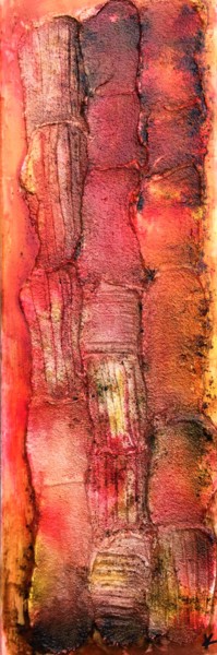 Pintura titulada "EMPILAGE" por Karine D'Arlhac, Obra de arte original, Pigmentos Montado en Bastidor de camilla de madera