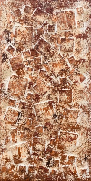Ζωγραφική με τίτλο "MEDINA" από Karine D'Arlhac, Αυθεντικά έργα τέχνης, Ακρυλικό Τοποθετήθηκε στο Ξύλινο φορείο σκελετό
