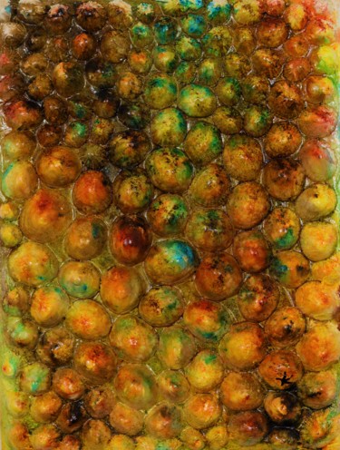LA PEQUEÑA MONTAÑA ENCANTADA 1 Peinture intitulée "LA PEQUEÑA MONTAÑA…" par Karine D'Arlhac, Œuvre d'art originale, Pigments Monté sur Châssis