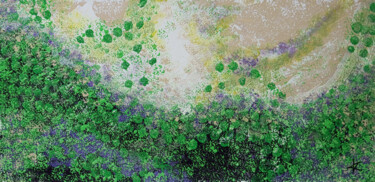Картина под названием "PUESTA DE SOL SOBRE…" - Karine D'Arlhac, Подлинное произведение искусства, Акрил Установлен на Деревя…