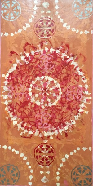 Pintura intitulada "Rose d'atlas" por Karine De Demo (KDD), Obras de arte originais, Acrílico