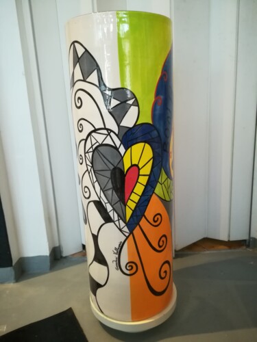 Sculpture titled "Grand Vase" by Karine Gervasi, Original Artwork, Ceramics