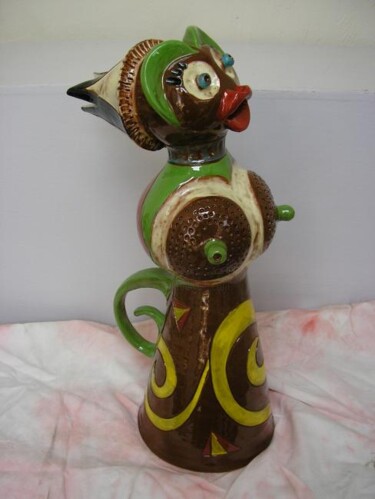Sculpture titled "PEPITA" by Karine Gervasi, Original Artwork, Ceramics
