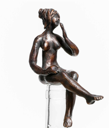 Sculpture intitulée "Roussette" par Juka, Œuvre d'art originale, Bronze