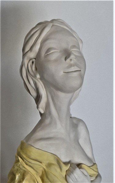Sculpture titled "Amour" by Juka, Original Artwork, Clay