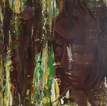 Peinture intitulée "the green connectio…" par Juka, Œuvre d'art originale, Acrylique
