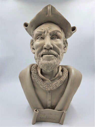 Sculpture intitulée "Buste de François R…" par Juka, Œuvre d'art originale, Argile