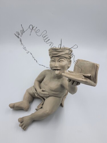 Sculpture intitulée "Gargantua" par Juka, Œuvre d'art originale, Argile