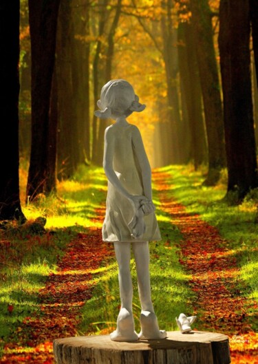 Digital Arts titled "Sur le chemin" by Juka, Original Artwork, 2D Digital Work