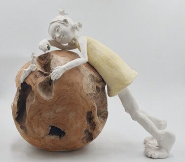 Sculpture intitulée "La graine" par Juka, Œuvre d'art originale, Argile