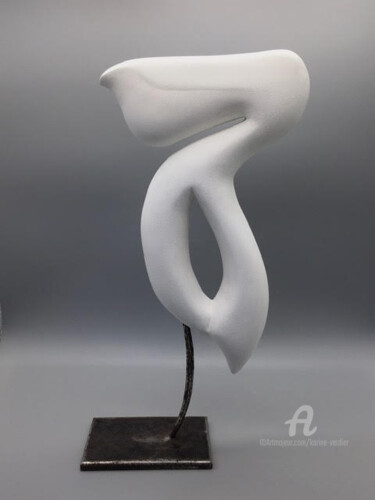 Sculpture titled "Pélican" by Karine Verdier, Original Artwork, Wood