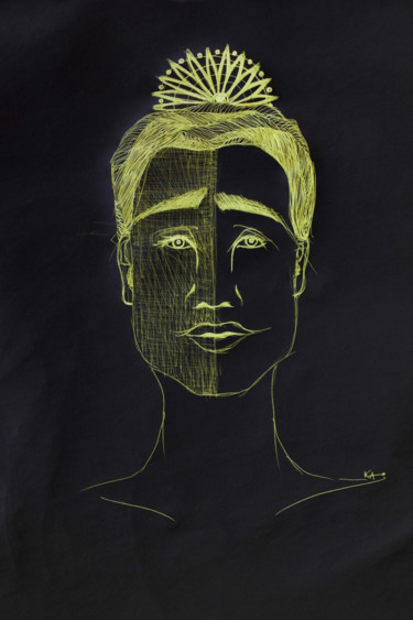 Arts numériques intitulée "Portrait d'Âme ( in…" par Karine Cathala (KA), Œuvre d'art originale, Travail numérique 2D
