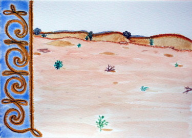 Desenho intitulada "Conte de la Porte d…" por Karine Cathala (KA), Obras de arte originais, Aquarela