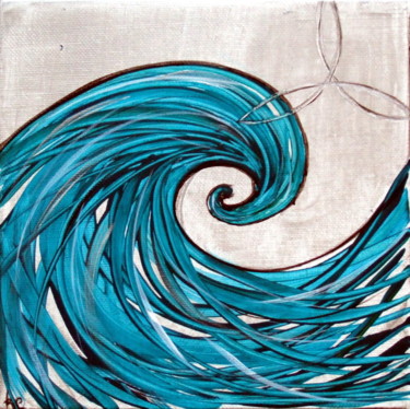 Painting titled "Vagues à l'Âme n°1" by Karine Cathala (KA), Original Artwork, Acrylic