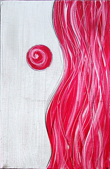 Schilderij getiteld "Vagues Intimes" door Karine Cathala (KA), Origineel Kunstwerk, Acryl