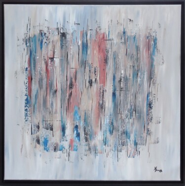 Painting titled "Sérénité" by Karine Locke, Original Artwork, Acrylic Mounted on Wood Stretcher frame