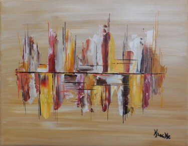 Painting titled "Terres sauvages" by Karine Locke, Original Artwork, Acrylic Mounted on Wood Stretcher frame