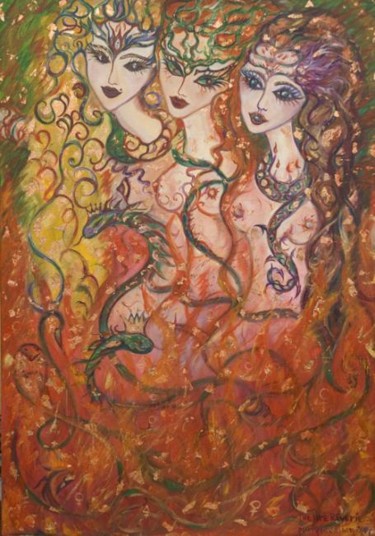 Painting titled "The Fire Reverie" by Karisma, Original Artwork, Other