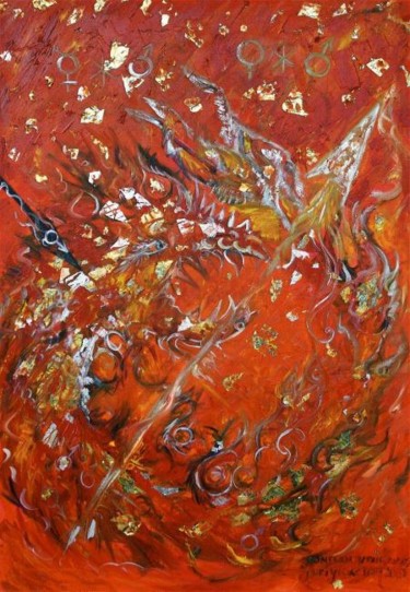 Painting titled "Control your Mars" by Karisma, Original Artwork, Oil