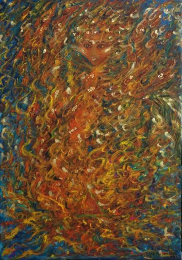 Painting titled "INRI" by Karisma, Original Artwork, Oil