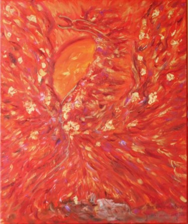 Painting titled "Phoenix" by Karisma, Original Artwork, Oil