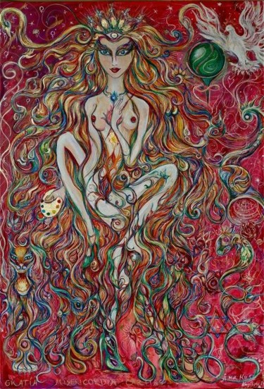 Painting titled "A Ma Muse" by Karisma, Original Artwork
